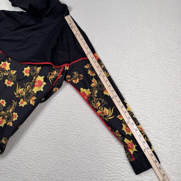 Nike Floral Windrunner Jacket Women's Medium Full Zip Vented Sportswear Black - Picture 6 of 11